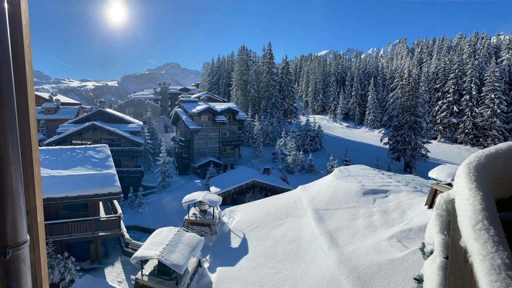 snowy chalets in Courchevel