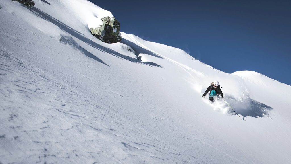 a man skiing in Verbier mountains