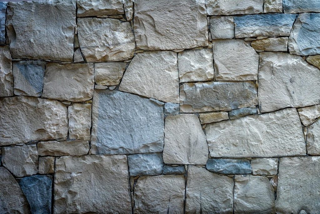 a gray stone wall