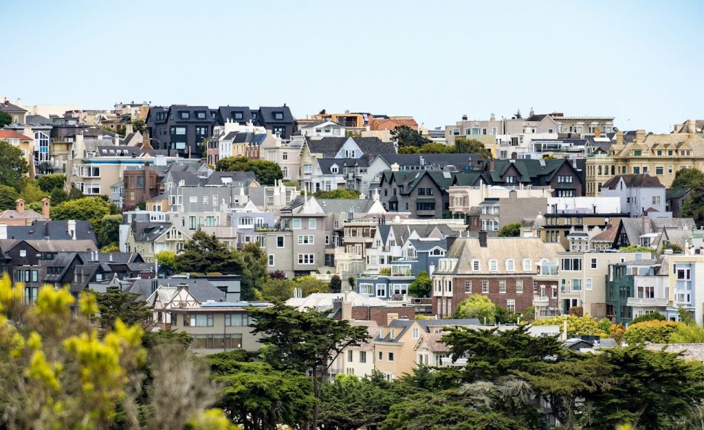 houses in a neighborhood