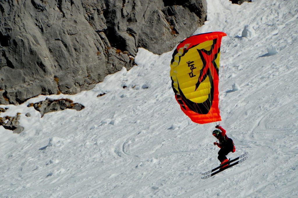 a person speedriding